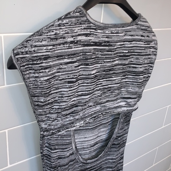 Dynamite Black and Gray Striped Mini Dress - Picture 11 of 13